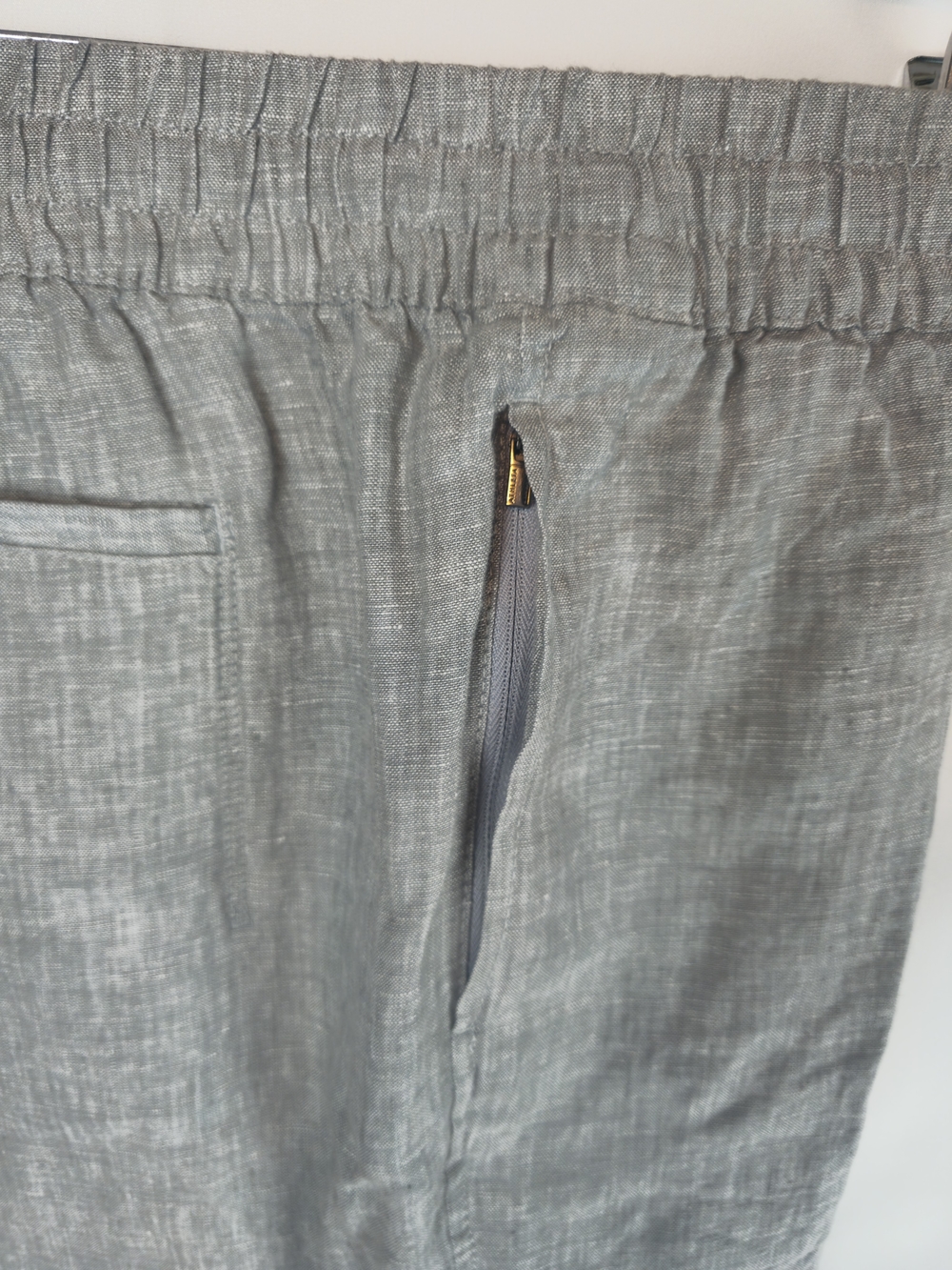 Athleta Gray Linen Pull-On Pants NWT - Picture 4 of 7